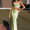 Chasing Heartbeats Midi Skirt Lime