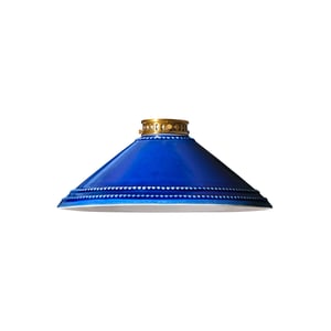 Ted ceramic shade in navy with stone interior