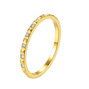 Gemstone Pyramid Ring Stainless Steel
