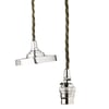 Deco pendant fitting in chrome