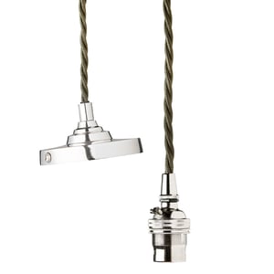 Deco pendant fitting in chrome