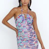Candyland Mesh Mini Dress Blue