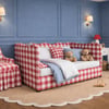Lochlan Wavy Bed in Red - Bed Only