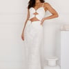 Secluded Shores Maxi Skirt White