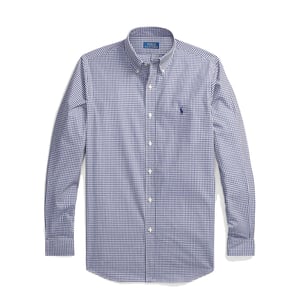 Polo Ralph Lauren Custom Fit Gingham Stretch Poplin Shirt Navy / White