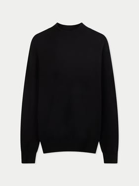 Timeless Mock Neck Cashmere Sweater - 2XL / Black / MK0315-1481/0000