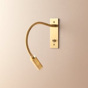 Flex wall light in antique brass finish