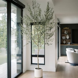 9.8' Faux Arbequina Olive Tree in Pot