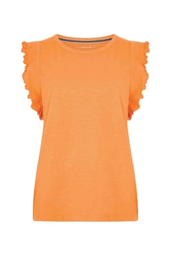 Weird Fish Jasmin Organic Cotton T-Shirt Cantaloupe Size 16