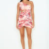 Taking Our Time One Shoulder Mesh Mini Dress Red