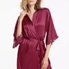 AW Short Satin Lace Robe