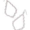 Sophee Silver Crystal Open Frame Earrings White Crystal