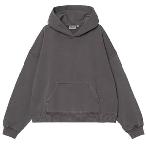 Carhartt WIP Womens Hooded Benton Sweat Black Garment Dyed