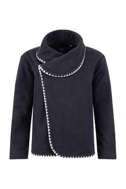 Weird Fish Tamara Asymmetric Fleece Cardigan Navy Size 8