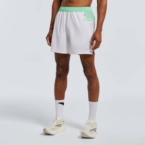 Men's ANTA Run Woven Shorts - White/Neon Green / 2XL