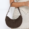 Naynay Bag Chocolate Raffia Gold