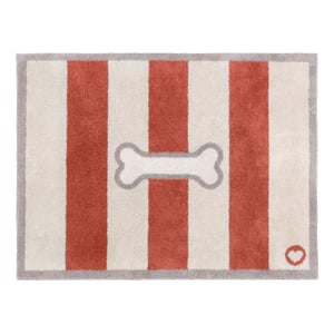 Bone Stripe Rust Washable Doormat - 65x85cm