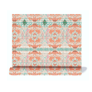 Imagine Flowers Ikat Wallpaper