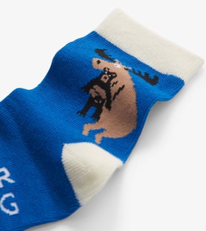 Kids Blue Moose Bear Hug Crew Socks