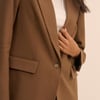 Brown Single Breasted Alexa Blazer