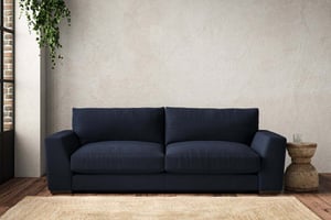 nkuku Guddu Large Sofa | Make To Order | Brera Linen Indigo | No Colour