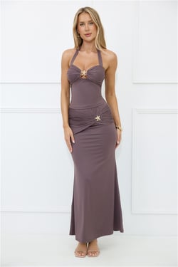 Real Loyal Maxi Skirt Brown
