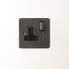 Lucian single socket with black inserts in bronze