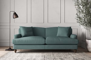 nkuku Deni Large Sofa | Make To Order | Recycled Cotton Teal | Recycled Cotton Airforce