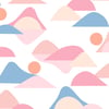 Slopes' Wallpaper by Tea Collection - Bubblegum - Removable / Sample - 8 x 8 in.