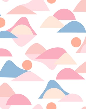 Slopes' Wallpaper by Tea Collection - Bubblegum - Traditional / 27 in. x 27 ft.