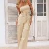 Trend Designer Strapless Jumpsuit Beige