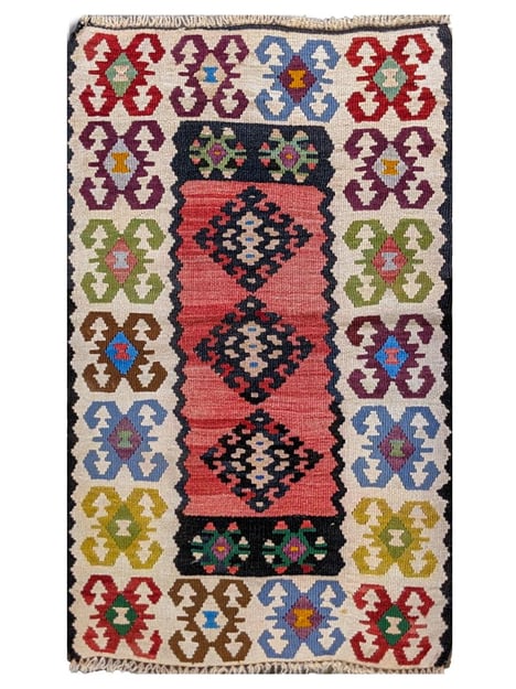 Turkish Flatweave Kilim Rug - 81 x 33 cm