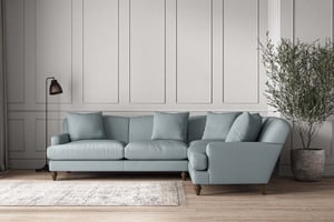 nkuku Deni Large Right Hand Corner Sofa | Make To Order | Recycled Cotton Horizon | No Colour