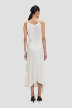 Victoria Beckham Posy Midi Dress In Ivory - 16 - Womens