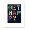 Get Happy Mini Art Print