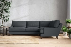 nkuku Marri Right Hand Corner Sofa | Make To Order | Grand | Recycled Cotton Thunder