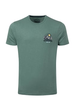 Weird Fish Lake District Back Print Graphic T-Shirt Dusky Green Size XL