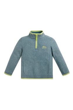 Weird Fish Archie Unisex Kids Eco 1/4 Zip Grid Fleece Uniform Blue Size 7-8