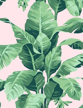 Pacifico Palm' Wallpaper by Nathan Turner - Pink - Traditional / 27 in. x 27 ft.