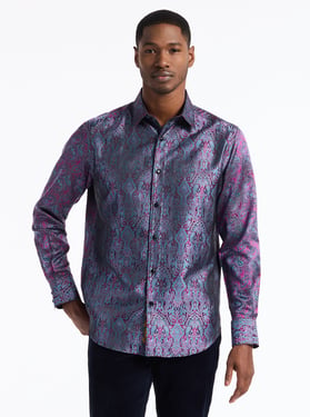 Robert Graham Limited Edition Ebony Embrace Long Sleeve Button Down Shirt