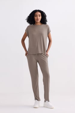 Relaxed Tee Set in Earth Grey - Autumn Maple / 3XL