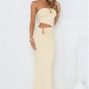 Chic Star Strapless Maxi Dress Yellow