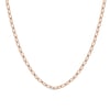 Textured Link Chain Necklace Rose Gold