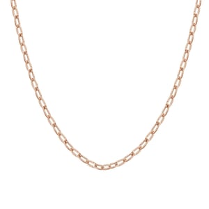 Textured Link Chain Necklace Rose Gold