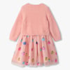 Girls Apple Orchard Sequins Fuzzy Mixed Dress