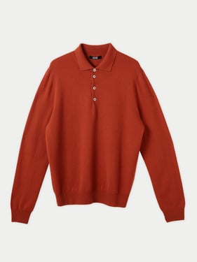 Essential Cashmere Polo Sweater - 3XL / Brown / MK06-576