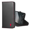 Galaxy A36 Leather Case (with Stand Function) - Black with Red Detail
