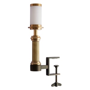Bronte rechargeable bookshelf light in brass
