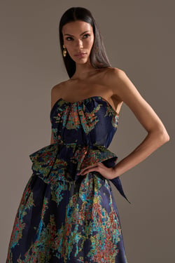 AKIRA Transcendent Floral Brocade Corset Top | Size 1X