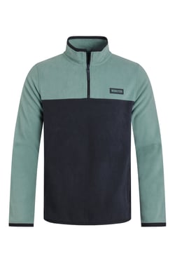 Weird Fish Tristan 1/4 Zip Colour Block Microfleece Mineral Blue Size 3XL